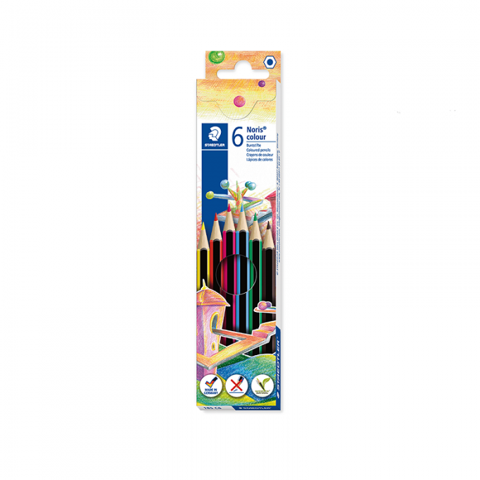 مداد رنگی 6 رنگ استدلر مدل وپکس نوریس 185