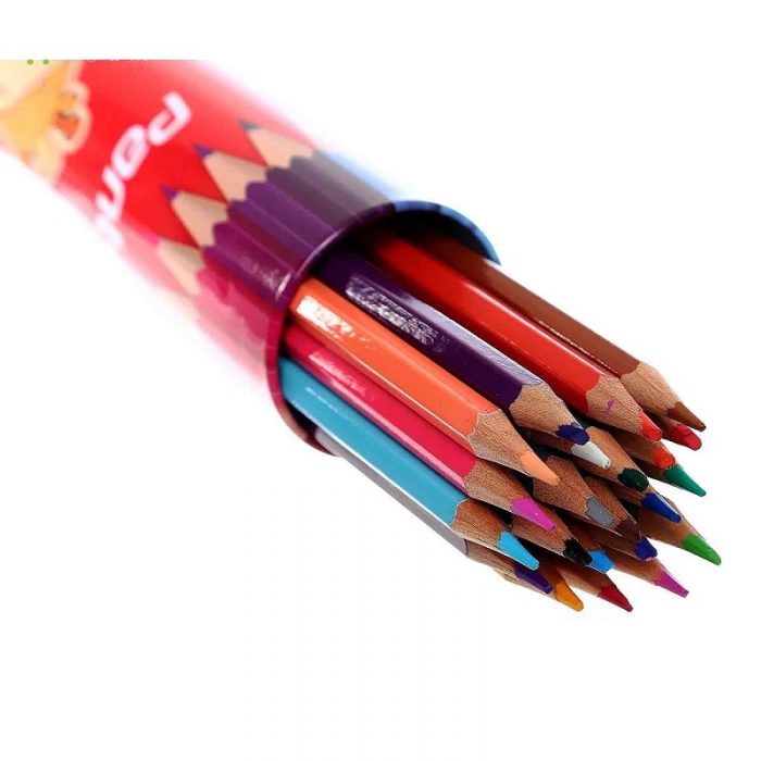 مداد رنگی 24 رنگ پنتر با جعبه استوانه ای