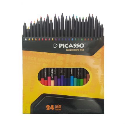 مداد رنگی 24 رنگ بدنه مشکی پیکاسو مدل Black Wood