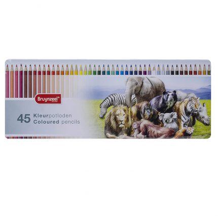 مداد رنگي برونزيل 45 رنگ طرح حيوانات