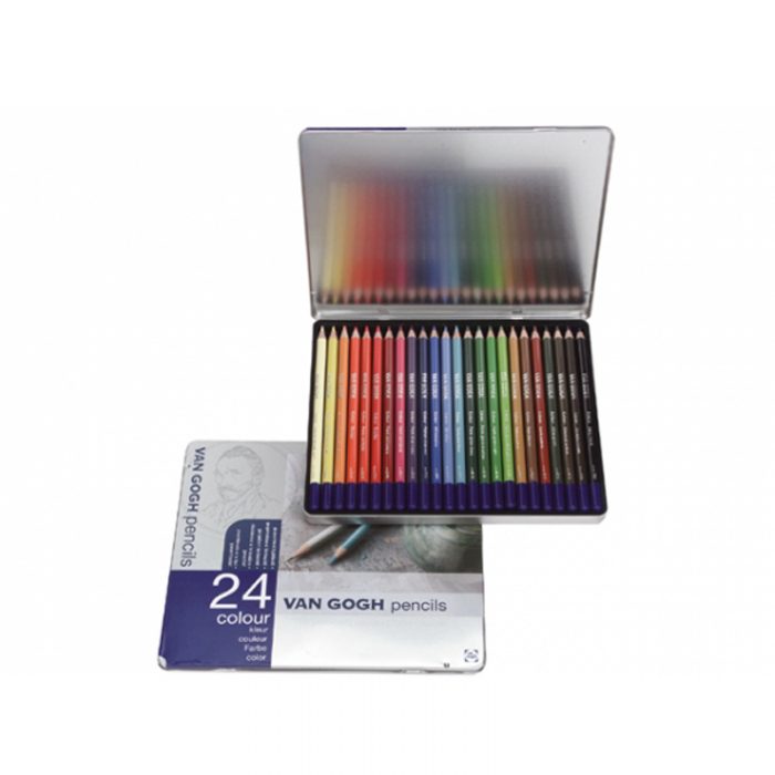 مداد رنگي 24 رنگ حرفه اي ونگوک جعبه فلزي