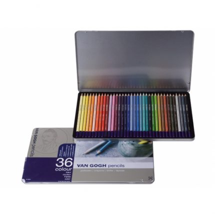 مداد رنگي 36 رنگ حرفه اي ونگوک جعبه فلزي