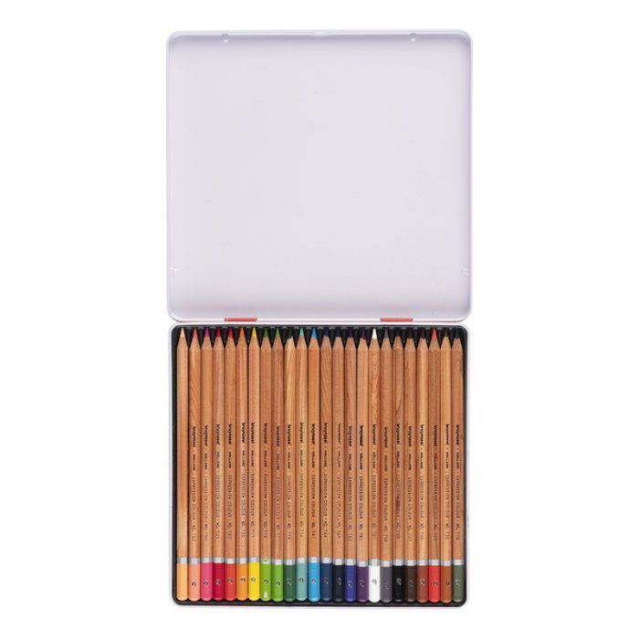 مداد رنگی برونزيل 24 رنگ جعبه فلزی