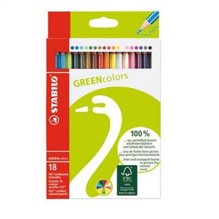 مداد رنگی استابیلو گرین کالر 18 رنگ