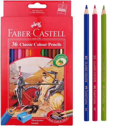 مداد رنگی فابر کاستل 36 رنگ جعبه مقوایی کلاسیک