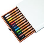 مداد رنگی برونزيل 12 رنگ حرفه ای جعبه چوبی دیزاین